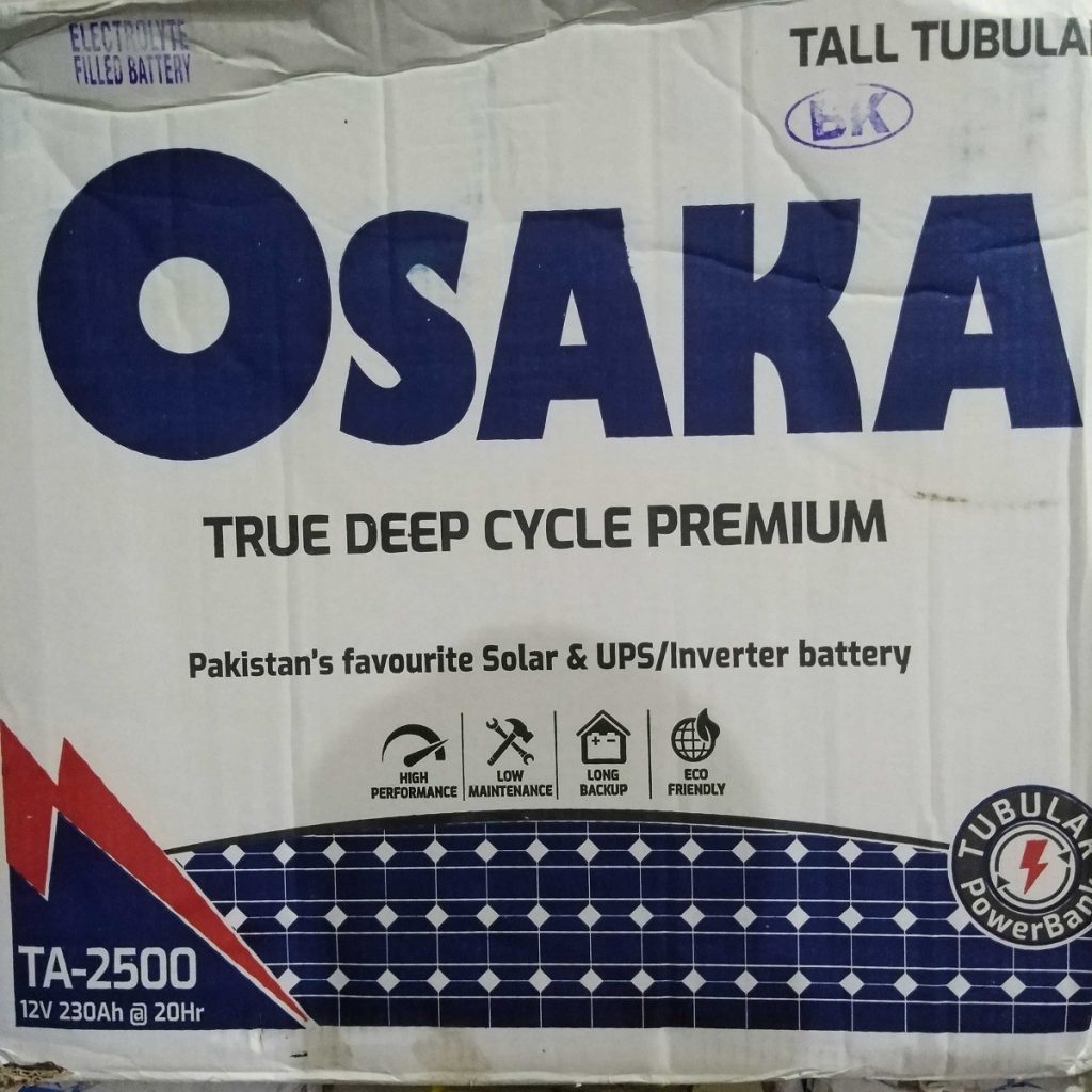 Osaka Tubular Battery 2500 Free Home Delivery In Lahore osaka-tubular-battery-2500-free-home-delivery-in-lahore